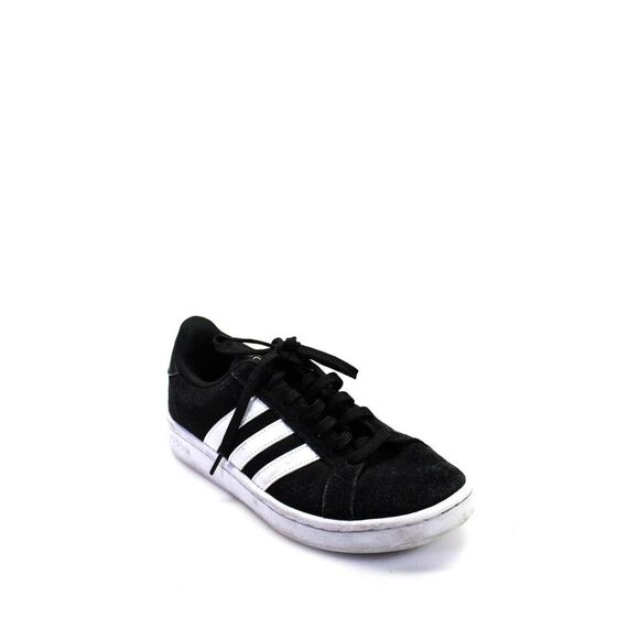 adidas Other - Adidas Mens Suede Sneakers Low Top Cloud Foam Lace Up Sneakers Black Size 7.5